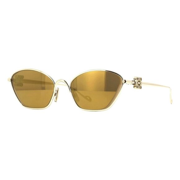 New LOEWE Anagram Gold Cat Eye LW40115U 32G Sunglasses Women - Picture 1 of 4
